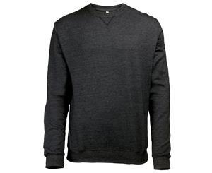 Awdis Mens Heather Lightweight Crew Neck Sweatshirt (Black Heather) - RW173