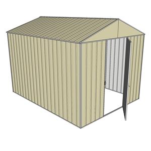 Build-a-Shed 2.2 x 3.0 x 2.3m Front Gable Single Hinged Door Deep Shed - Cream