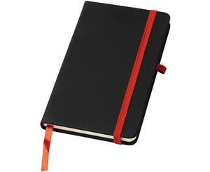 Bullet Noir A6 Notebook With Lined Pages (Solid Black/Red) - PF2788