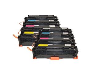 CE410X #305X Series Premium Generic Laser Toner Cartridge Set x 2 (8 cartridges)