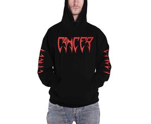 Cancer Hoodie Death Shall Rise Band Logo Official Mens Pullover - Black