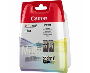 Canon 2970B010 (PG-510 CL 511) Printhead multi pack 220 pages 9ml Pack qty 2