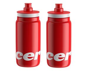 Cervelo Elite Fly Cycling Water Bottles - 550ml Red (2 Pack)