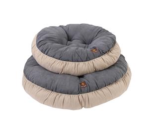 Charlie's Pet Round Cushion Bed 60cm Grey/Cream