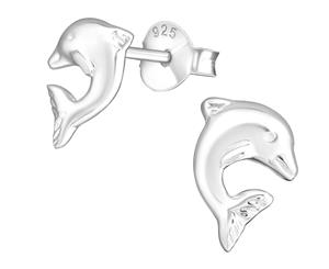 Children's Silver Dolphin Stud Earrings