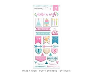 Cocoa Vanilla Studio Puffy Stickers - Make A Wish