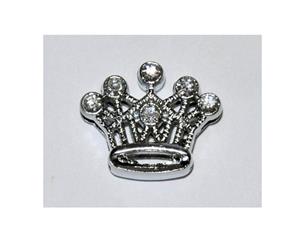 Crystal Crown Collar Slide Charm