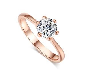 Crystala's Six-prong Classic Solitaire Ring - 1 Carat - Gold Plated