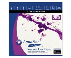 Daler Rowney Aquafine Pad 300gsm 25x25cm 12 sheets - gummed pad