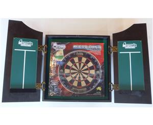 Dart Board Set Black Ash & Micro-Band (SOLID WOOD)