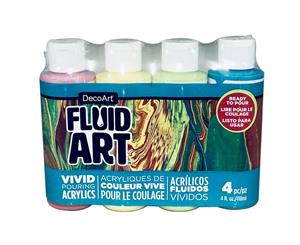 Deco Art - FluidArt Paint Pouring Value Pack 4 pack - Tropical