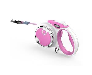 Dogness Smart Retractable Dog Leash Set Pink White