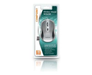 Dynamode Compoint M362W Wireless 1600dpi Optical Mouse with Nano Adapter (Grey/Black)