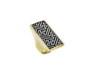 Florence Broadhurst Chinese Key And Pagoda Finger Ring With Monochrome Palette