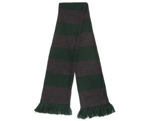 Floso Unisex House Style Knitted Winter Scarf With Fringe (Green/Grey) - SK270