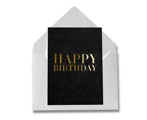 Gold Foil Birthday Card - Happy Birthday