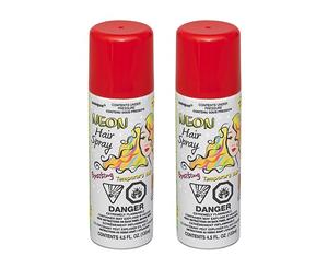 Hair Spray - Neon Red 2 Pack