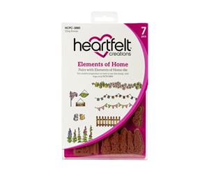 Heartfelt Creations Cling Rubber Stamp Set - Elements Of Home 1in To 4.5in