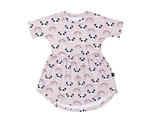 Huxbaby Rainbow Panda Swirl Dress