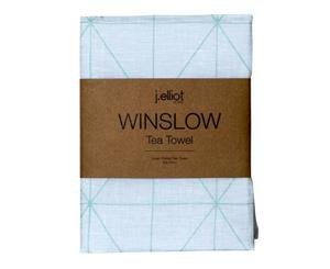 J.Elliot Home - Winslow Linen Tea Towel 50x70cm Glacier