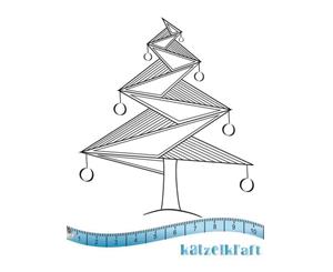 Katzelkraft - Rubber stamp - Origami fir