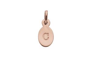 Kirstin Ash Initial Charm w/ 18K Rose Gold Vermeil - C