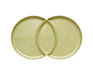 Ladelle Loop Porcelain Platter 42 x 26.5cm Sage Green