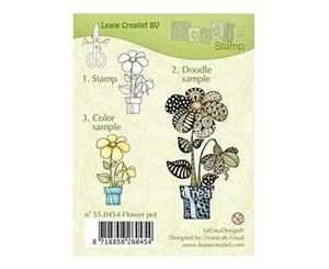 Leane Creatief Clear Stamps - Flower Pot