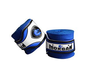 MORGAN Boxing Hand Wraps Mexico Elastic- 180Inch- 4M Long (Pair) - Blue 3x Pairs