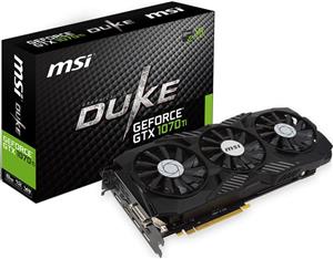 MSI NVIDIA GTX 1070 TI DUKE 8GB Video Card - GDDR5 3xDP/HDMI/DVI SLI VR Ready 1607/1683MHz