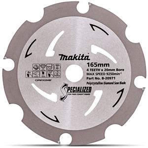 Makita 165mm 4T PCD Circular Saw Blade for Fibre Cement Cutting - SPECIALIZED