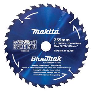 Makita 255mm 32T TCT Circular Saw Blade for Wood Cutting - Table Saw - BLUEMAK