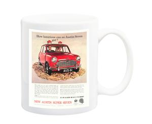 Mini Austin Seven Car Advert Poster Mug - 11 Fluid Oz