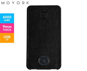 Moyork Watt Genuine Leather 6000mAh Power Bank - Black