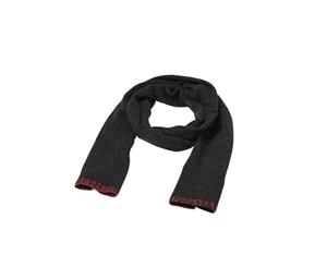 Myrtle Beach Adults Unisex Traditional Fashion Scarf (Anthracite Grey Melange/Red) - FU618