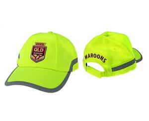 NRL State of Origin QLD Queensland High Vis Work Safety Hat Cap