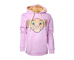 Official Womens The Lion King Hoodie Nala Logo Disney Pullover - Pink