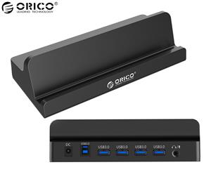 Orico 4-Port USB 3.0 Universal Docking Station w/ Phone & Tablet Stand