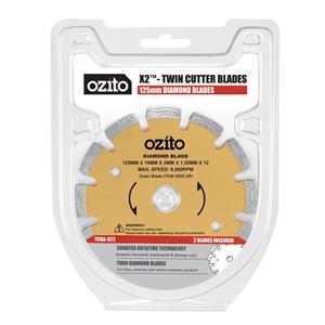 Ozito 125mm Twin Cutter Diamond Blades - 2 Pack