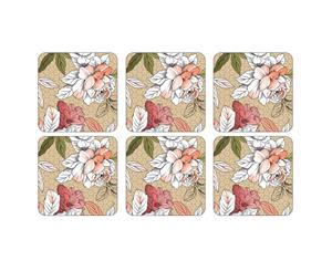 Pimpernel Floral Sketch Coasters Set of 6