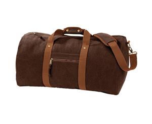 Quadra Vintage Canvas Holdall Duffle Bag - 45 Litres (Pack Of 2) (Vintage Brown) - BC4429