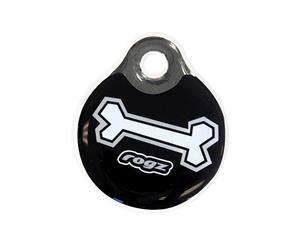 Rogz Small Black Bones ID-Tagz Resin Instant Dog Puppy Cat Pet Tag (Small - 2.7cm)