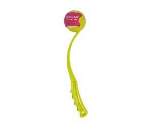 Scream Ball Launcher Loud Green 38cm Easy Ball Thrower Dog Pet Fetch Premium