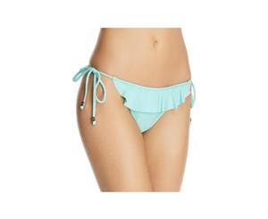 Shoshanna Womens Ruffled Side Tie Swim Bottom Separates