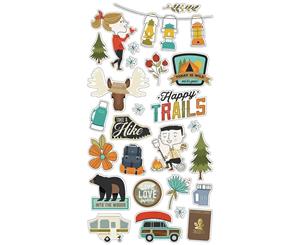 Simple Stories - Happy Trails - Chipboard Stickers 6 inchX12 inch