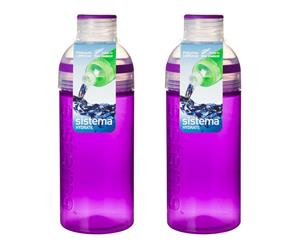 Sistema Set of 2 Trio Bottles 580ml Purple