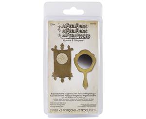 Sizzix Movers & Shapers Magnetic Dies By Tim Holtz 2/Pkg-Mini Mirror & Wall Clock