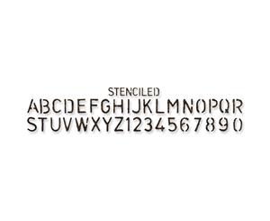 Sizzix Sizzlits Decorative Strip Die By Tim Holtz-Stenciled Alphabet 12.625&quotX2.375"