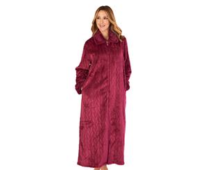 Slenderella HC4337 Housecoats Dressing Gown - Raspberry