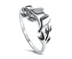 Sterling Silver Love Birds Ring